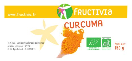 Curcuma poudre bio 150g FRUCTIVIA