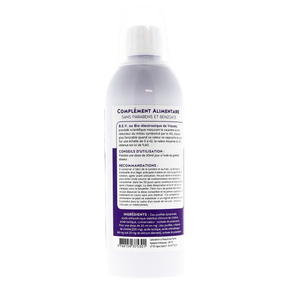 Silicium organique sans parabens et benzoate 500ml