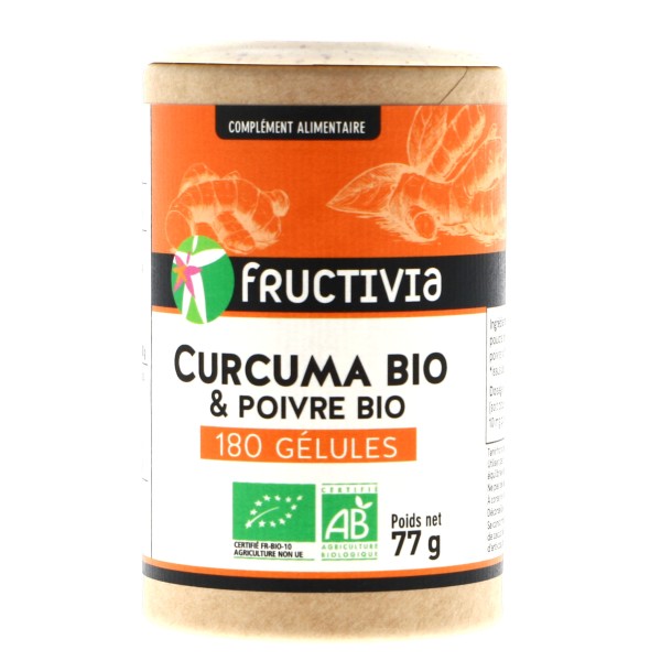 Curcuma et poivre Bio* 180 gélules