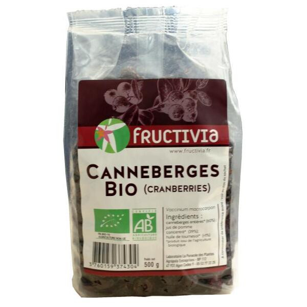 Canneberges séchées entières bio* sachet de 500g