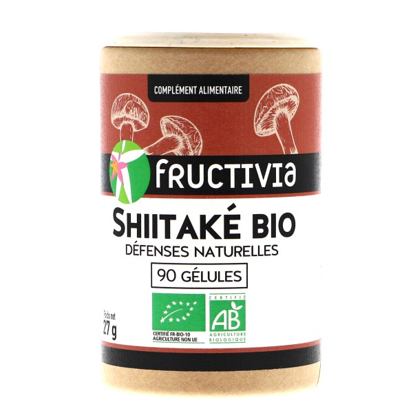 Shiitaké bio - Lentinula edodes - Pilulier de 90 gélules
