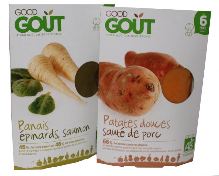 Lot de 2 plats bio pour bébé GOOD GOUT - dès 6 mois