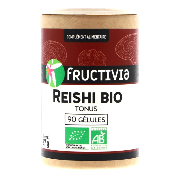Reishi bio - Ganoderma lucidum - Pilulier de 90 gélules