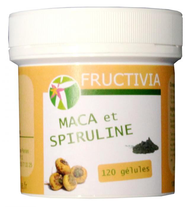 Maca bio et spiruline fructivia - 120 gélules