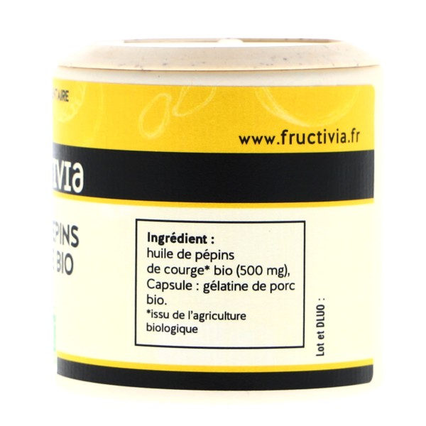 Huile de pépins de courge Bio - 60 capsules Fructivia