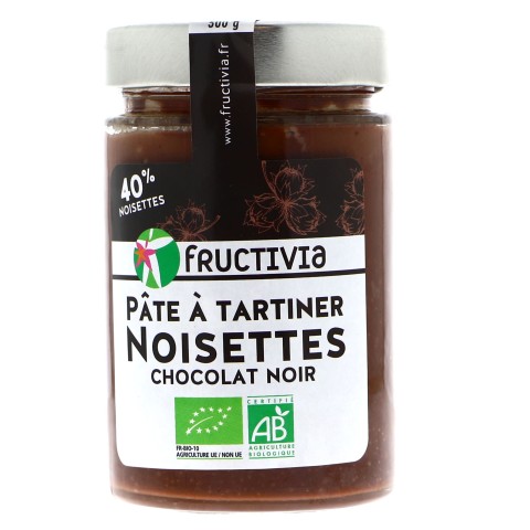 Pâte à tartiner noisettes chocolat noir Bio 300g