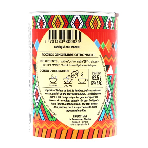 Rooibos Gingembre Citronnelle Bio - 200 g