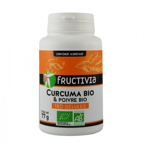 Curcuma et poivre Bio* 180 gélules