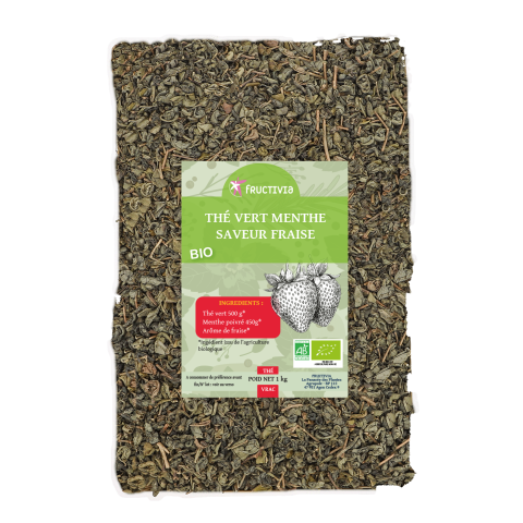Thé vert Menthe Saveur Fraise 