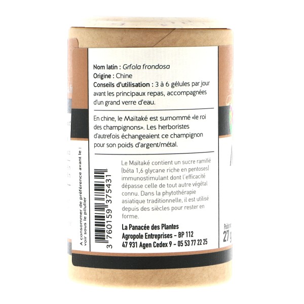 Maïtaké bio - Grifola frondosa - Pilulier de 90 gélules