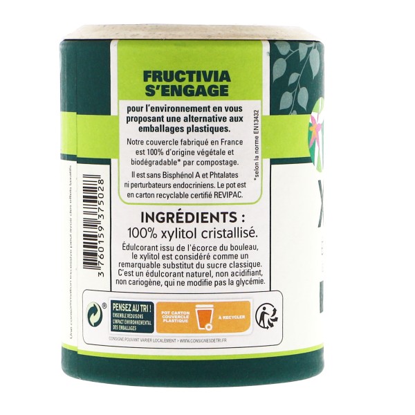 Xylitol, sucre naturel cristallisé - Pot de 200g