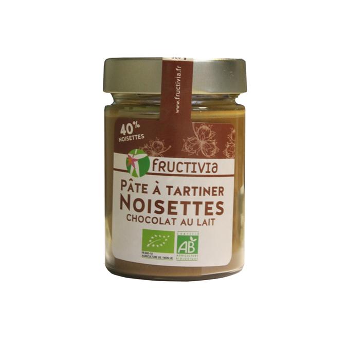 pâte à tartiner noisettes chocolat lait bio