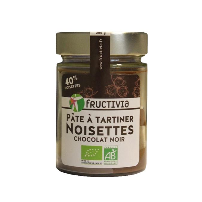 pâte à tartiner noisettes chocolat noir bio